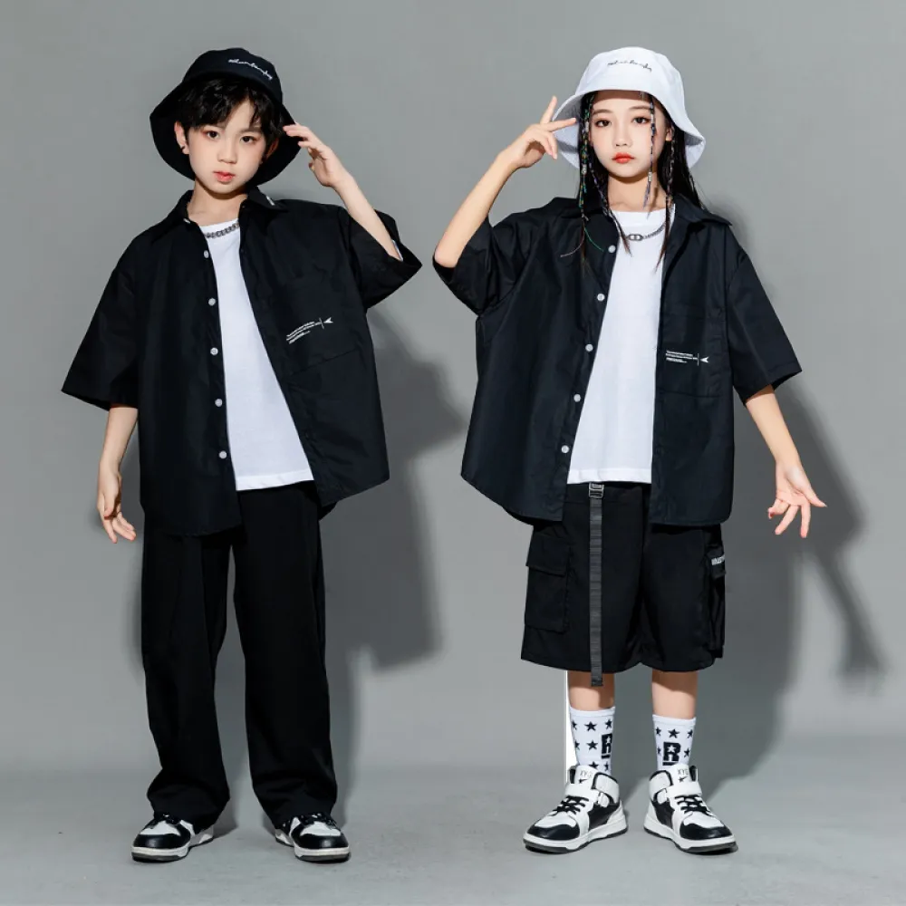 Abbigliamento hip-hop per bambini, abiti fantastici, abiti per prove di danza moderna, abiti per spettacoli hiphop, danza jazz p