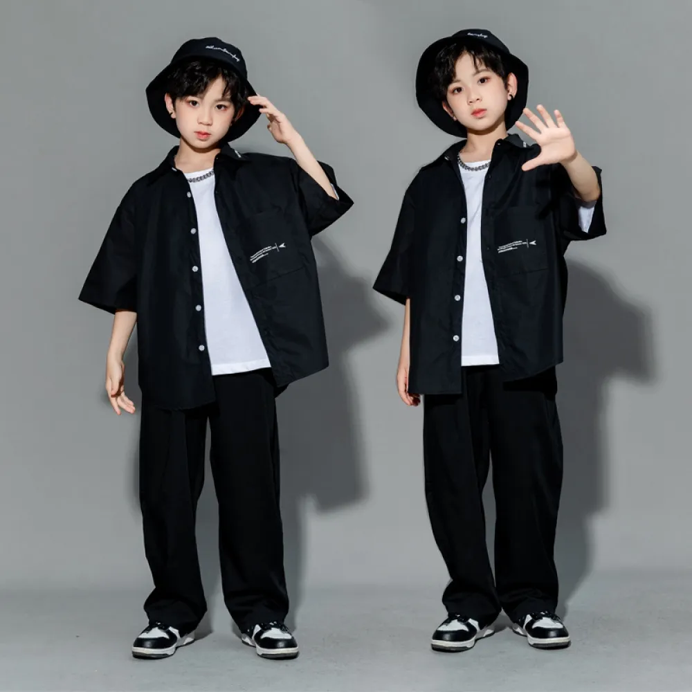 Abbigliamento hip-hop per bambini, abiti fantastici, abiti per prove di danza moderna, abiti per spettacoli hiphop, danza jazz p