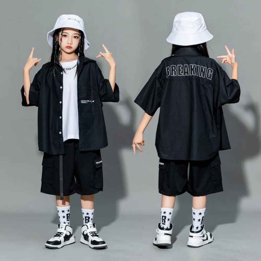 Abbigliamento hip-hop per bambini, abiti fantastici, abiti per prove di danza moderna, abiti per spettacoli hiphop, danza jazz p