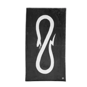 Asciugamano Uomo Logo Beachtowel Black/white