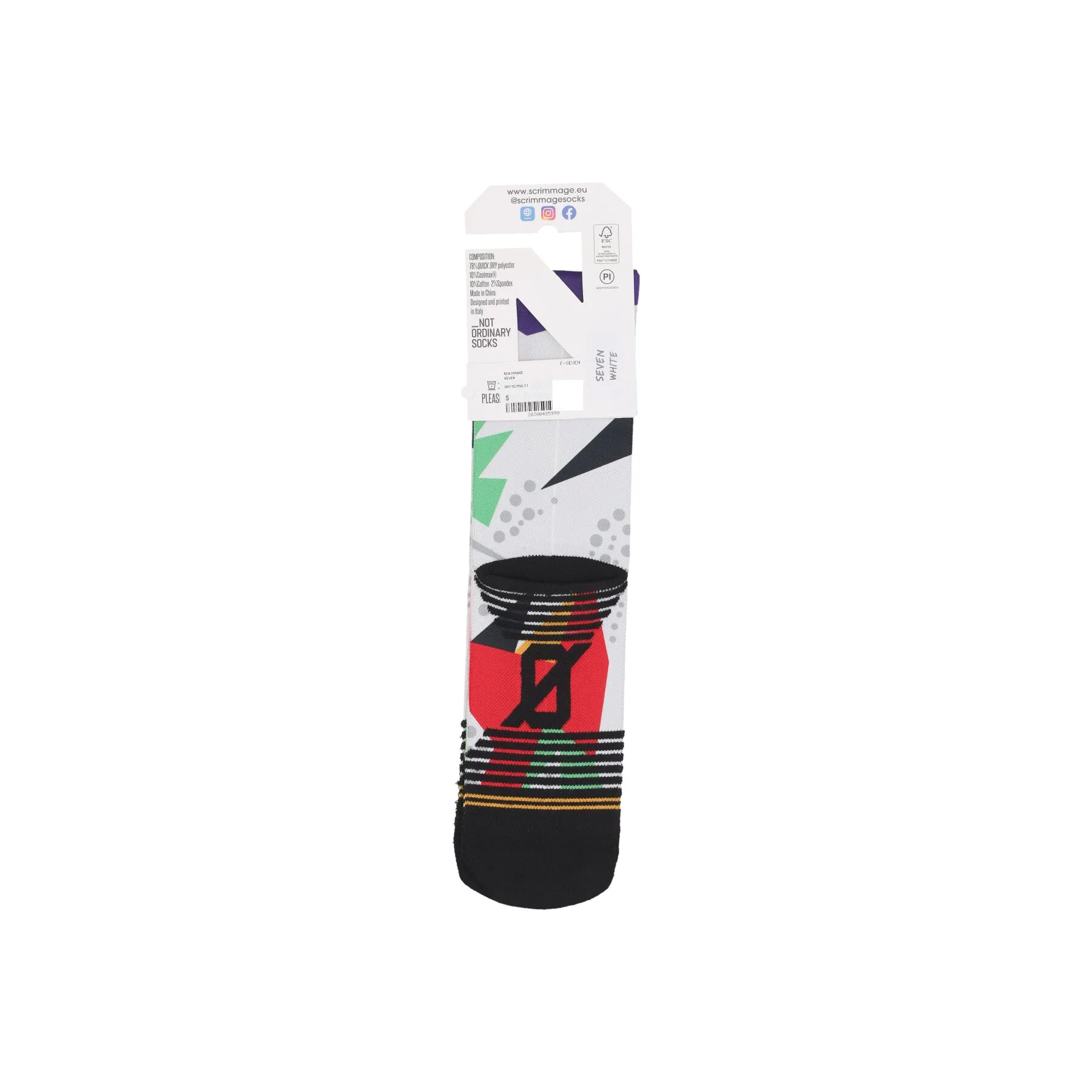 Calza Media Uomo Seven White/multi