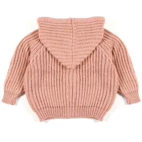 Cardigan Con Cappuccio Aniol Rosa Bambina