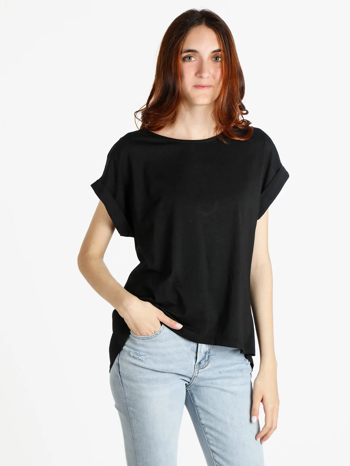 Daystar T-shirt femme manches courtes avec boutons dans le dos