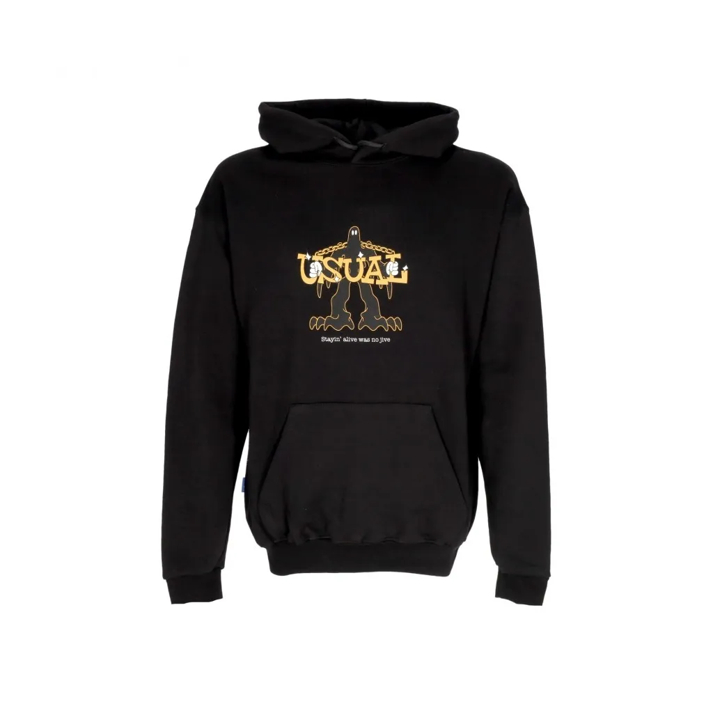 felpa cappuccio uomo jive hoodie BLACK