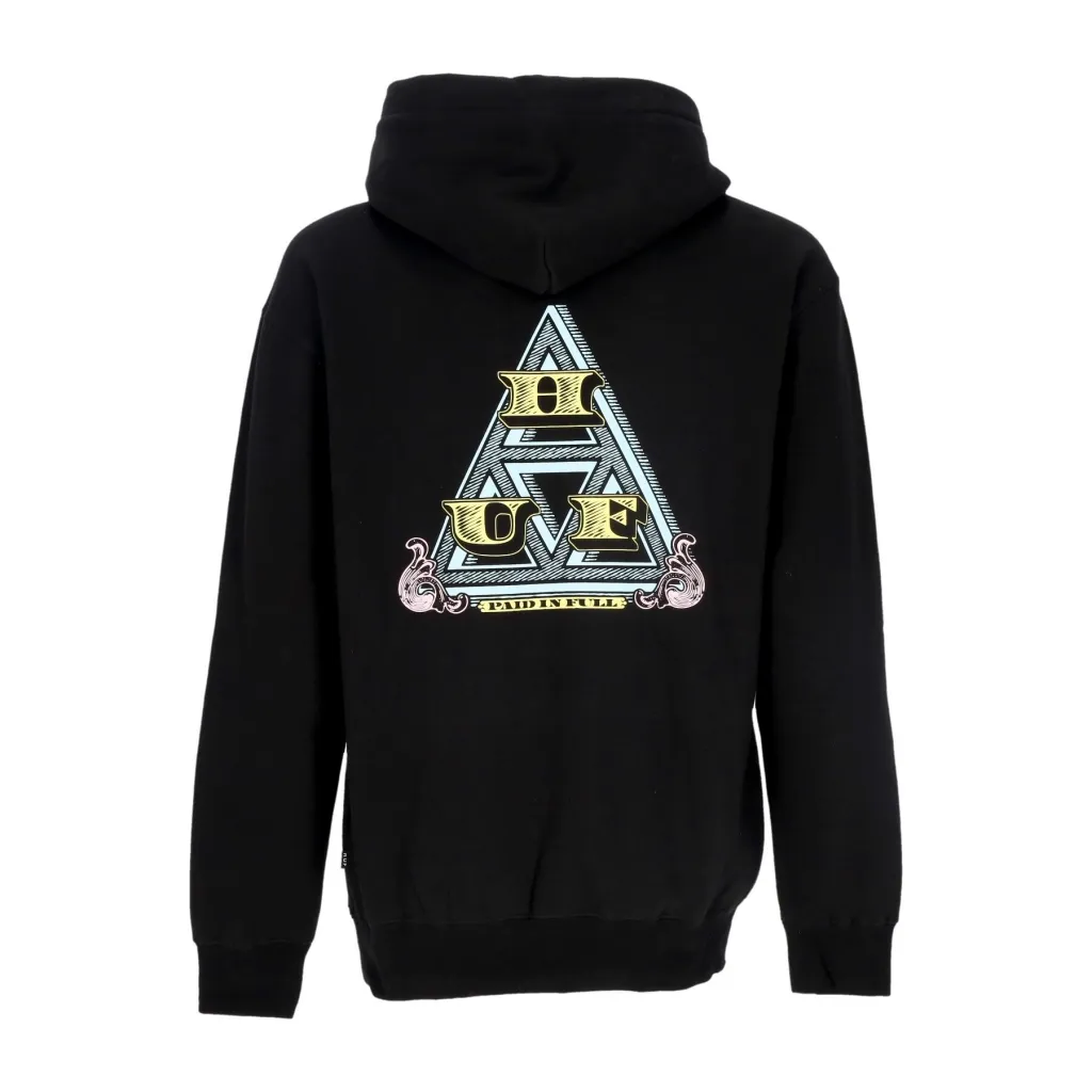 felpa cappuccio uomo paid in full po hoodie BLACK