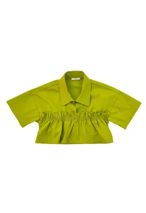 LULU  camicia corta verde