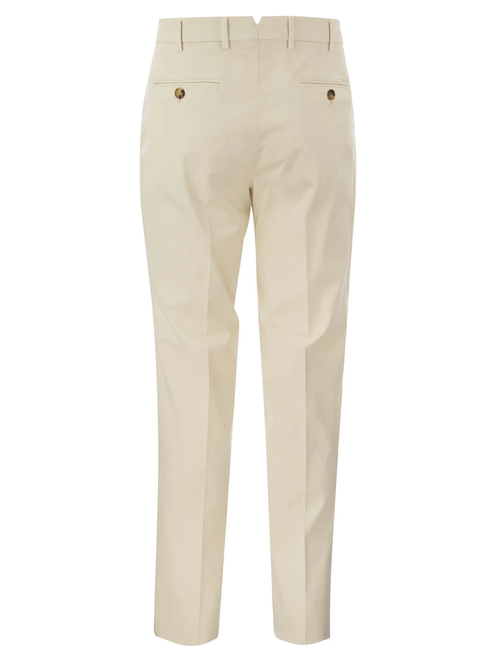 Pantalone italian fit in gabardina di cotone