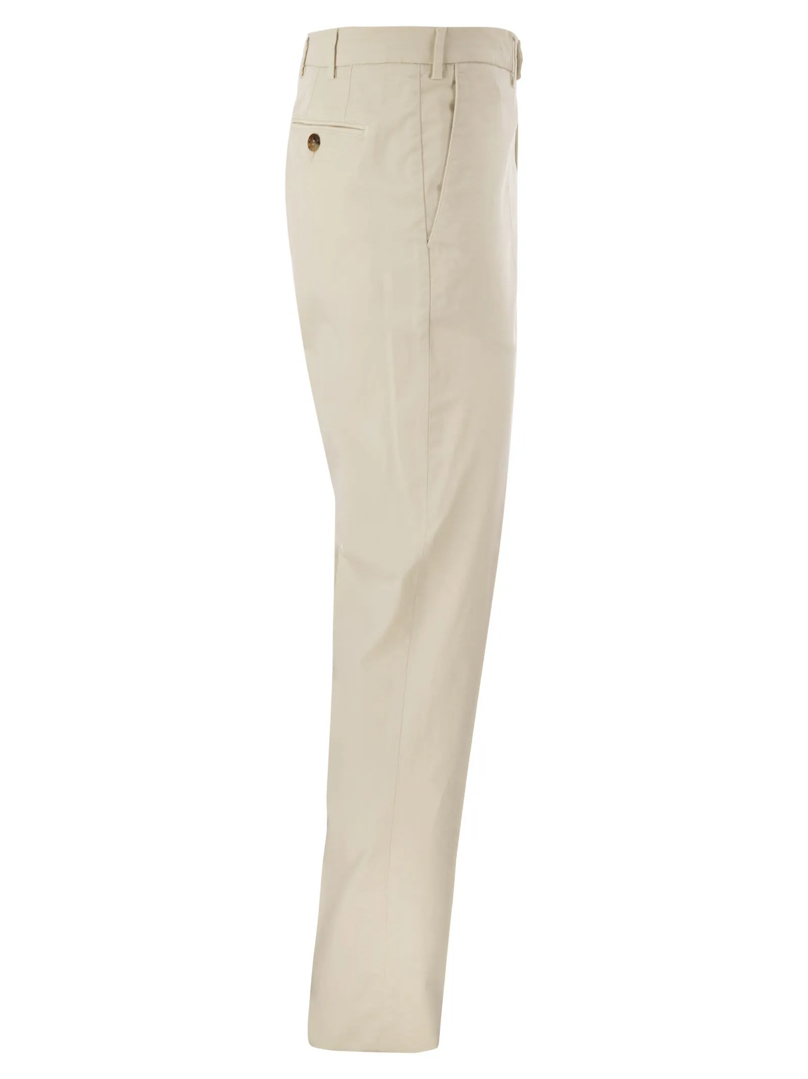 Pantalone italian fit in gabardina di cotone