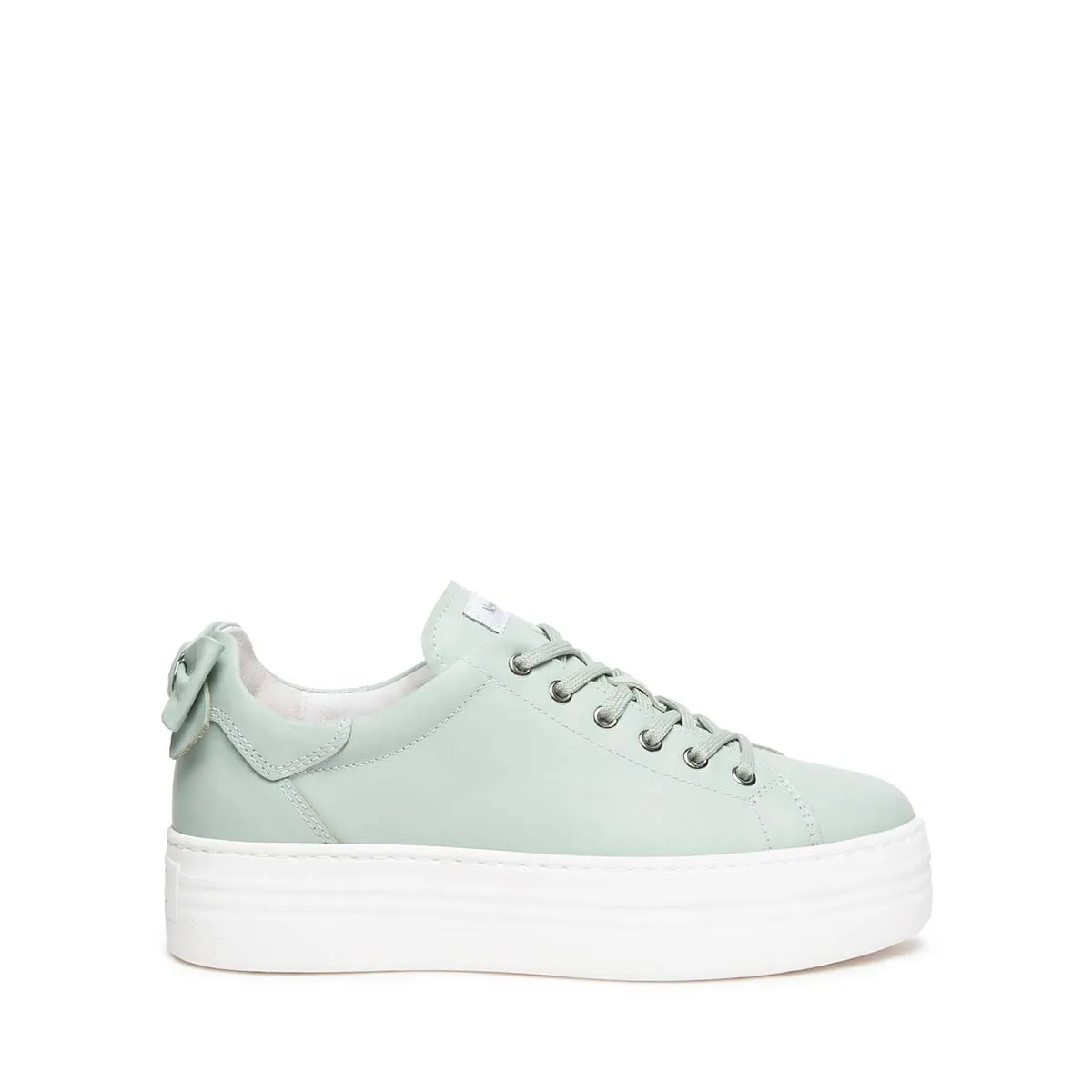   Sneakers Donna in pelle con fiocco posteriore NEROGIARDINI E406520D